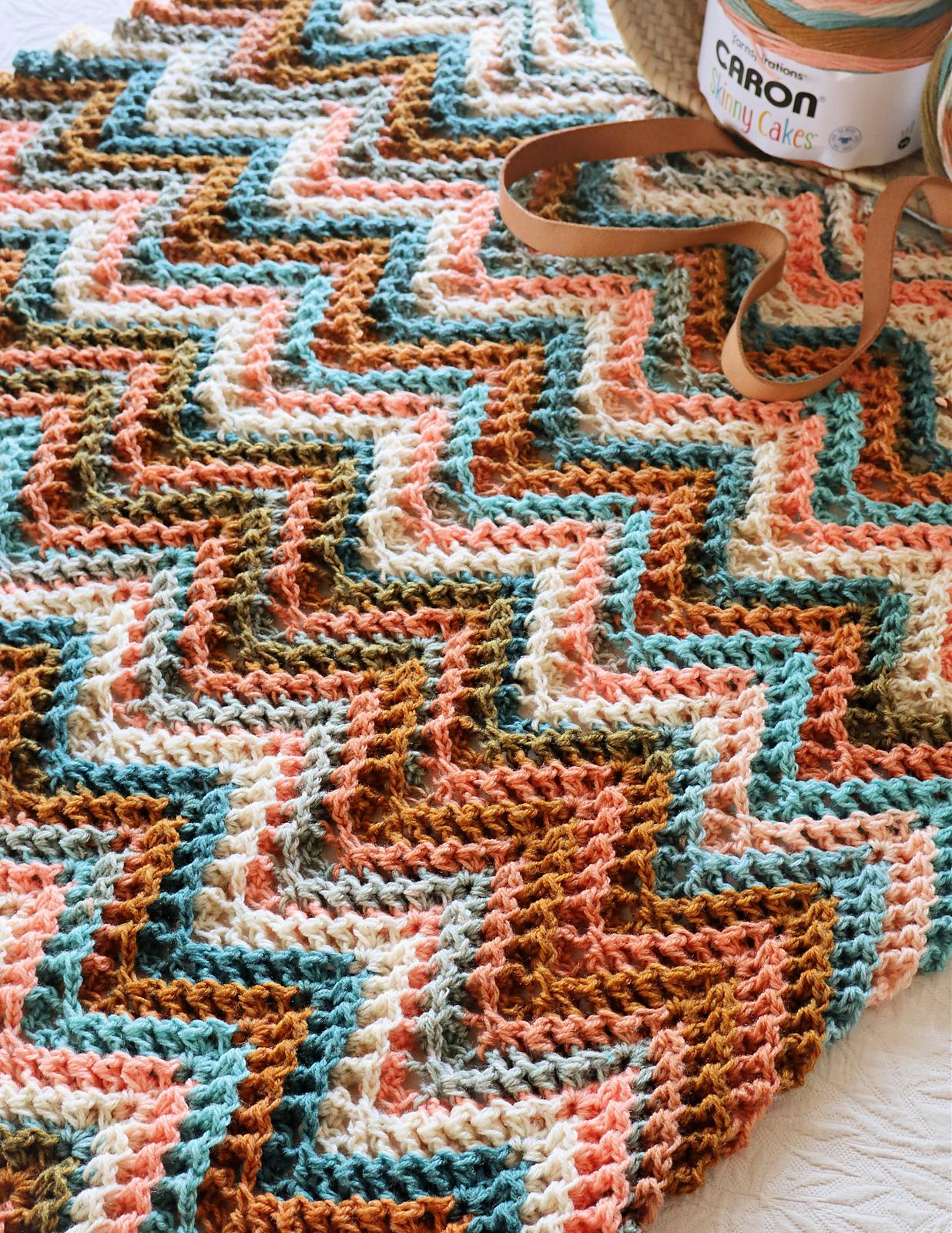 Zigzag Waffle Chevron Blanket