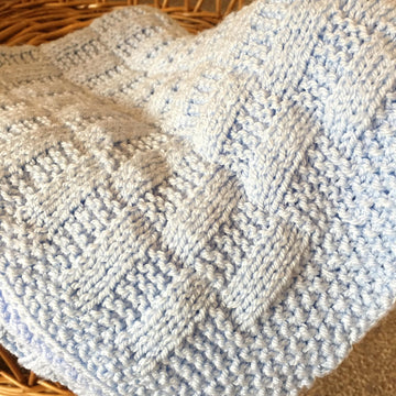 Rectangles Baby Blanket Knitting Pattern