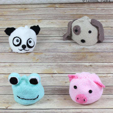 Baby Animal Hats Knitting Pattern #165