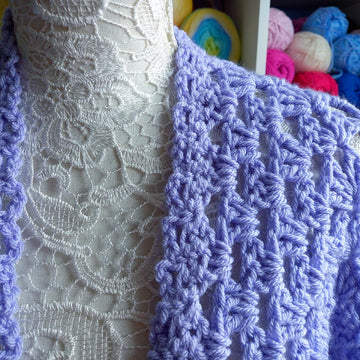 Crochet Lavender Hexagon Cardigan Pattern