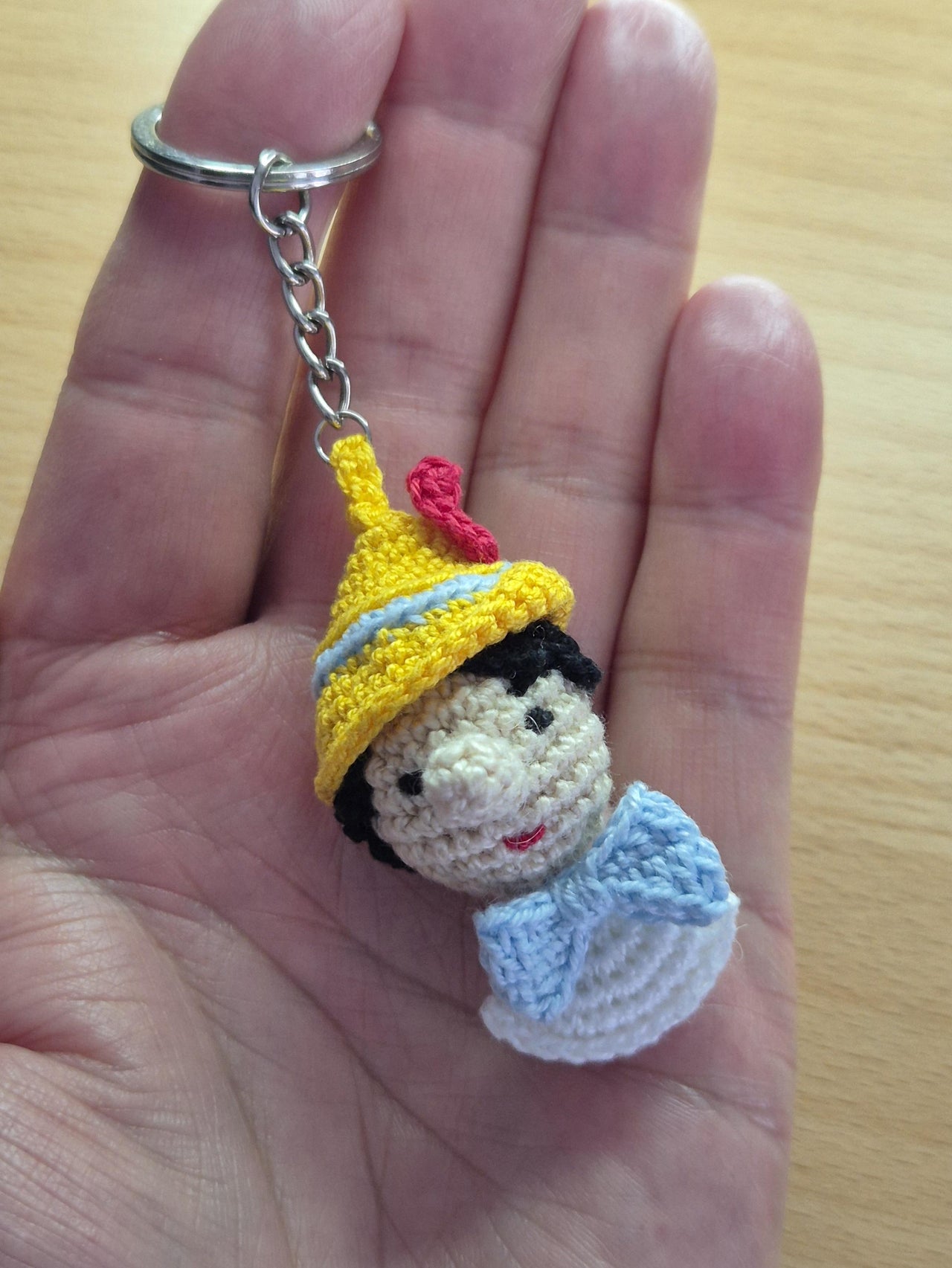 Pinocchio bust keychain