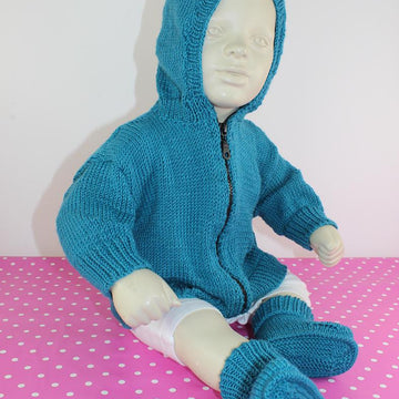 Baby Hoodie Bomber Jacket & Booties