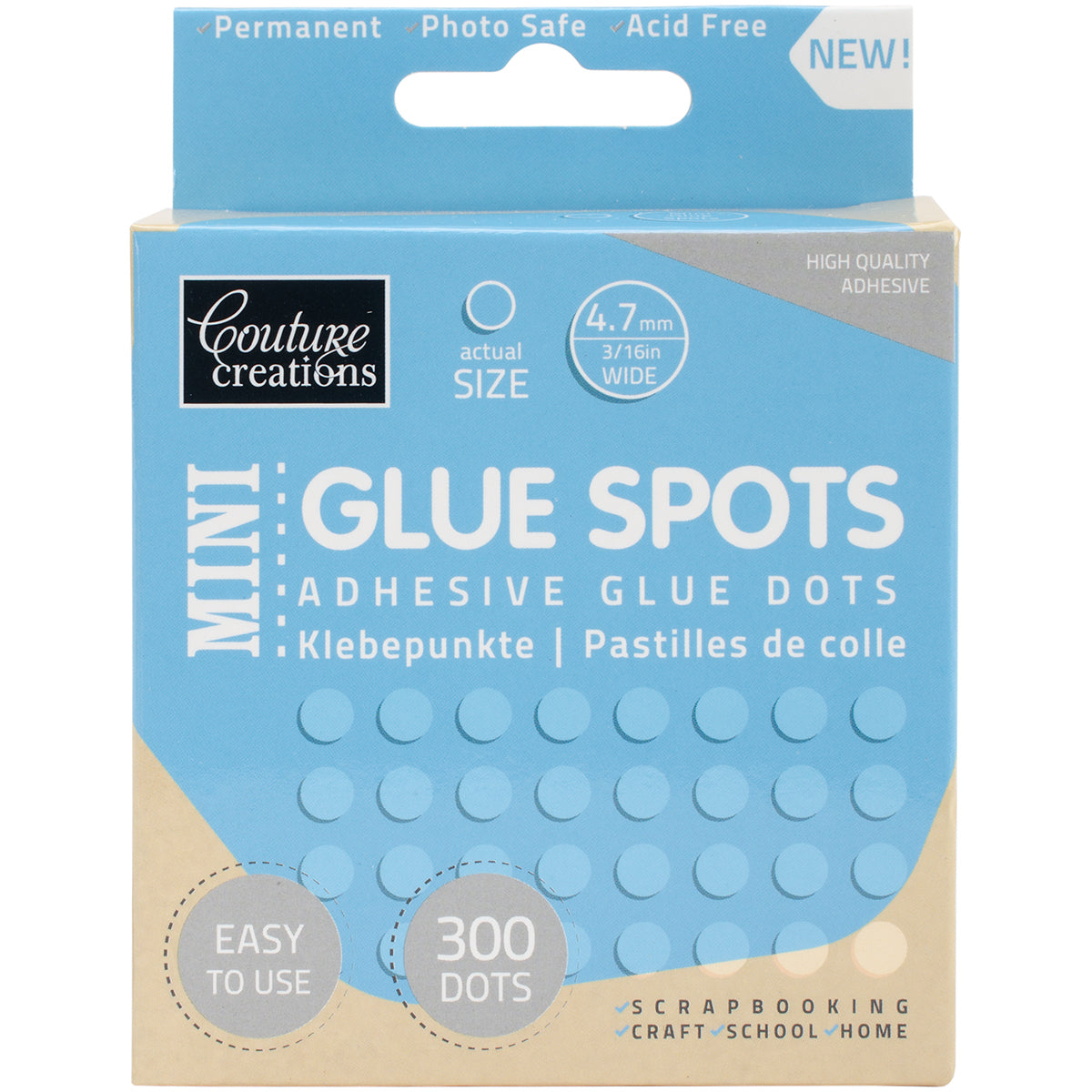 Artdeco Creations Couture Creations Mini Glue Spots 300/Pkg - .1875"