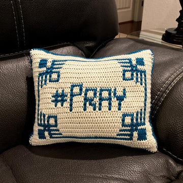 #Pray Mosaic Pillow