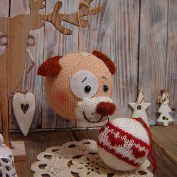 Knitting patterns christmas -Knit Ornament Christmas tree, christmas decoration