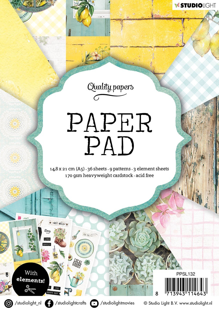 Studio Light 170gsm Paper Pad A5 36/Pkg - NR. 132 12 Designs/3 Each