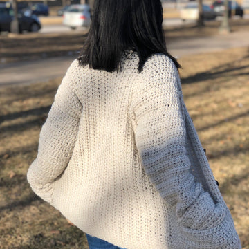 Crochet buttoned sweater