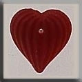 Mill Hill Bead MH12207 - Med Fluted Heart Matte Ruby