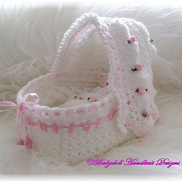 Doll's Moses basket & cribs to fit dolls from 4 to 22 inches