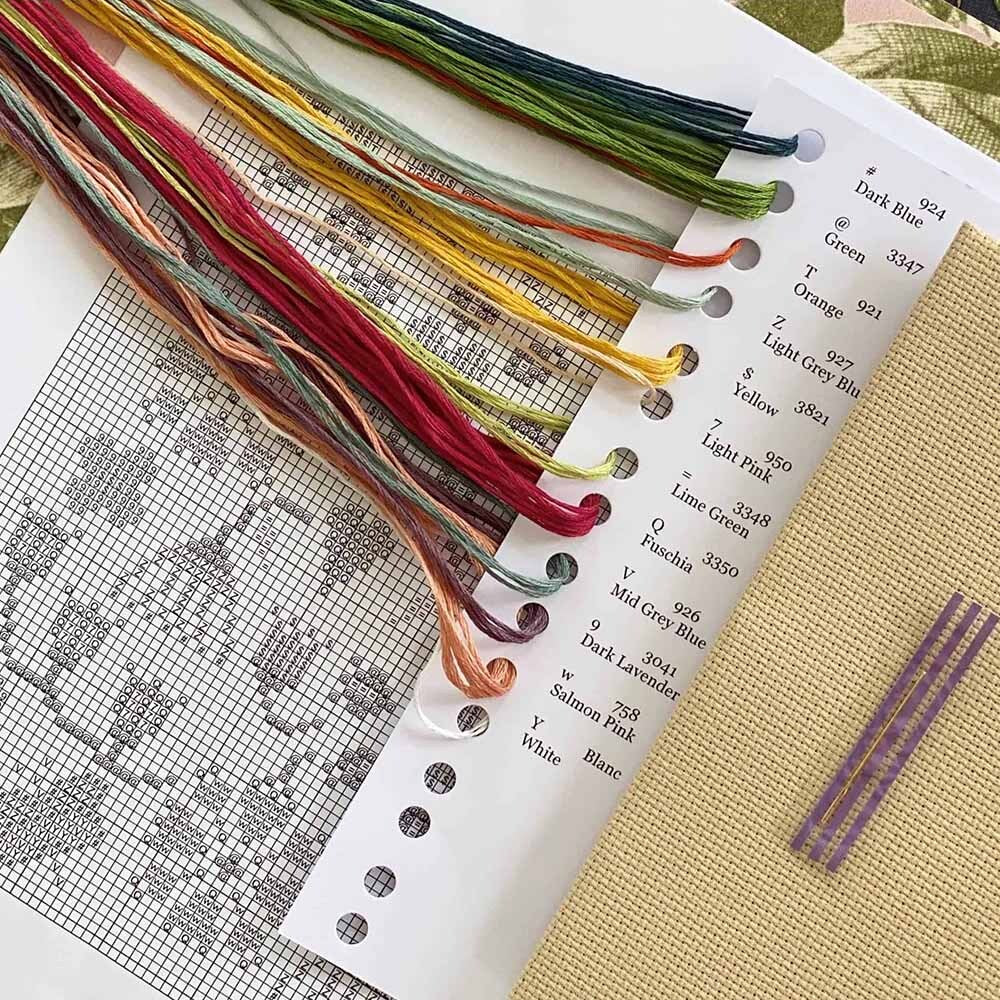 Historical Sampler Company Tree A-Z Birth Sampler, Boy Cross Stitch Kit - 28cm x 34cm
