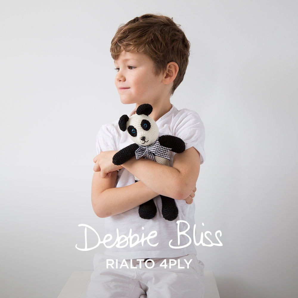 Crochet Panda Bear - Toy Pattern for Kids in Debbie Bliss Rialto 4ply
