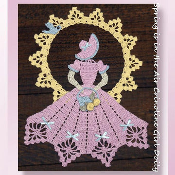 0740 Spring is in the Air Crinoline Girl Doily