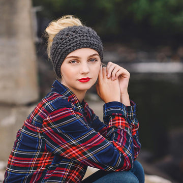 The Lil Puff Beanie with Messy Bun Option 049