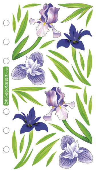 Sticko Vellum Stickers - Irises