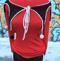 Pompom Crochet Collar