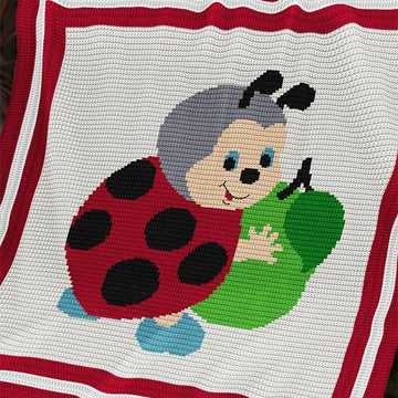 CROCHET Baby Blanket / Afghan - Ladybird's Apple