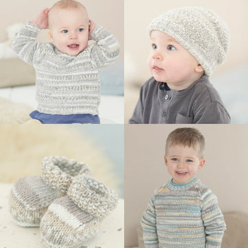 Sweater, Hat and Bootees in Sirdar Snuggly Baby Crofter DK - 4672- Downloadable PDF