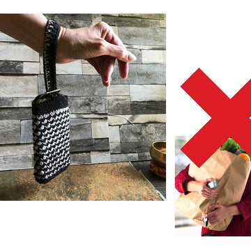 Crochet phone holder and wristlet