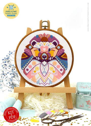 Mandala Hedgehog Embroidery Pattern PDF