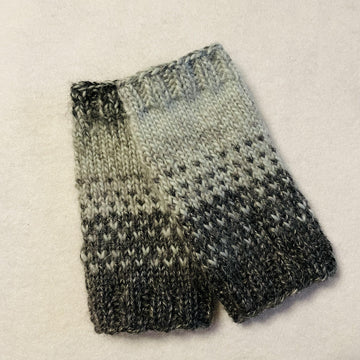 Fingerless Gloves and Two Tone Hat