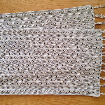 Grey chess scarf