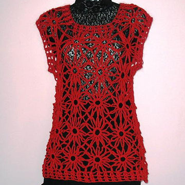 Red Hot Flaming Sunflower Top