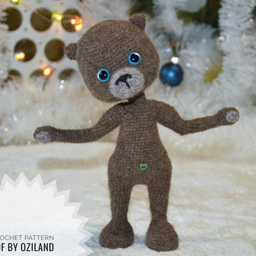 Crochet Pattern Little Teddy Bear Amigurumi toy