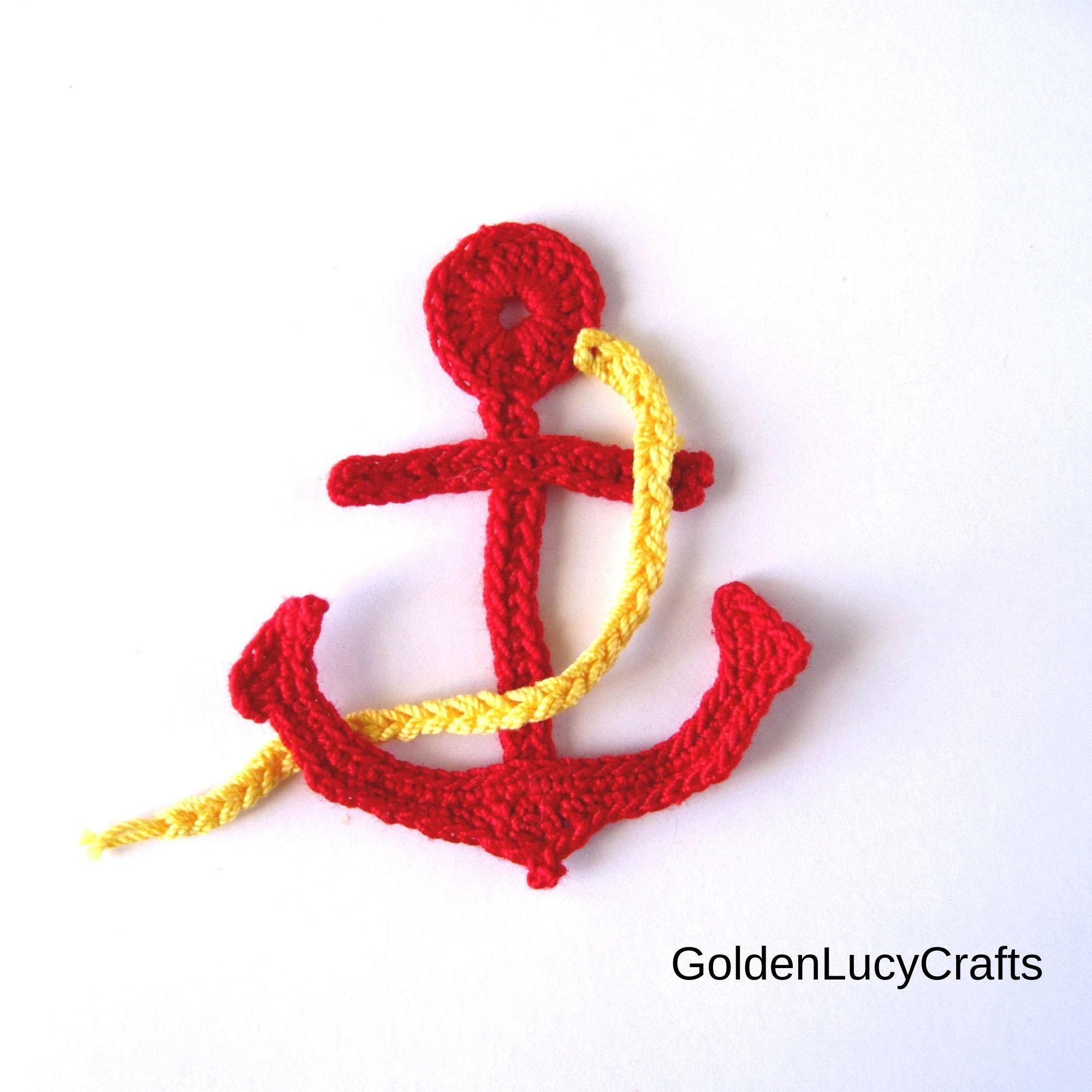 Crochet Pattern Anchor Applique