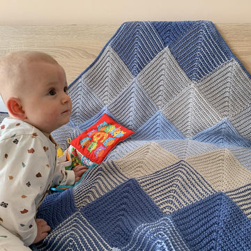 Blanket Game of Cubes (tunisian crochet)