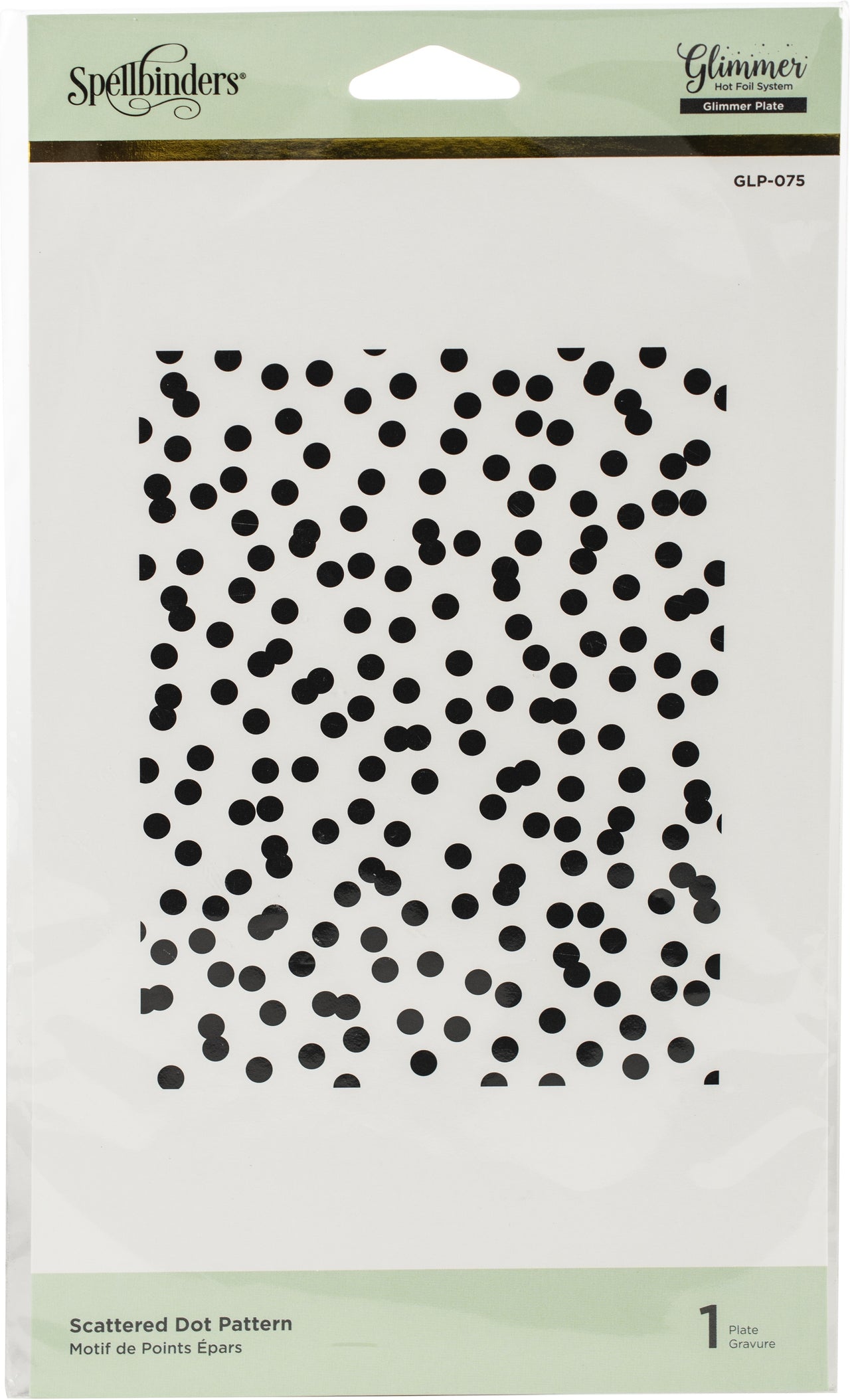 Spellbinders Glimmer Hot Foil Plate - Scattered Dot Pattern