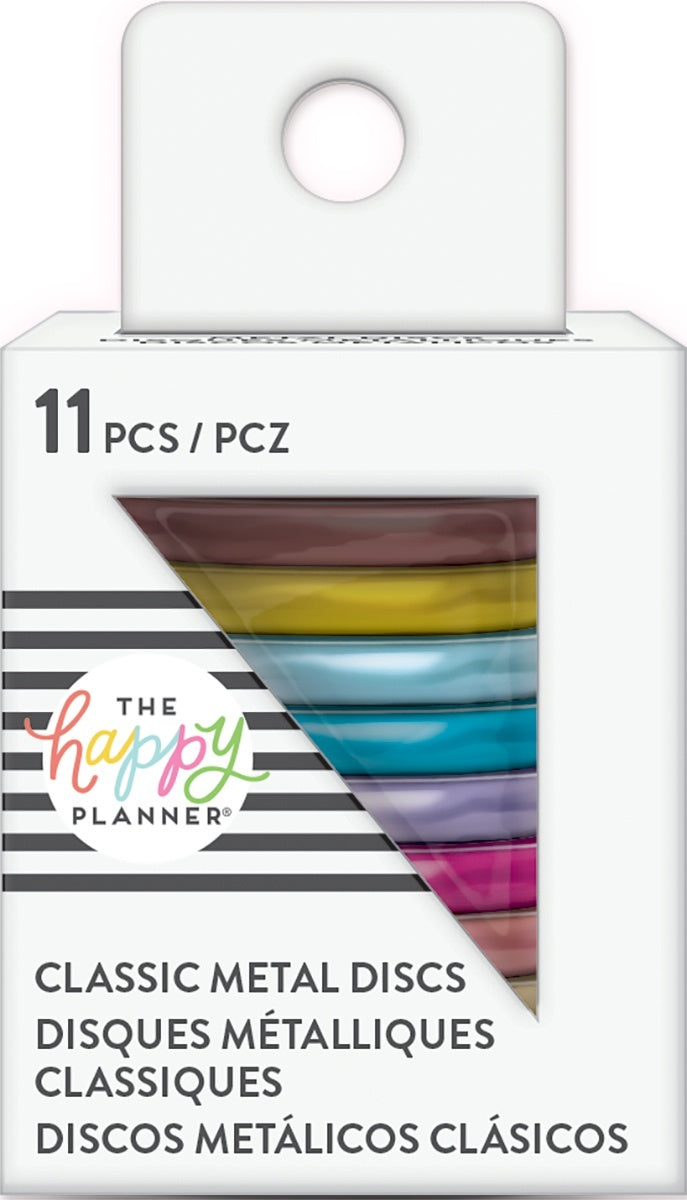 The Happy Planner Medium Metal Expander Discs 11/Pkg - Rainbow