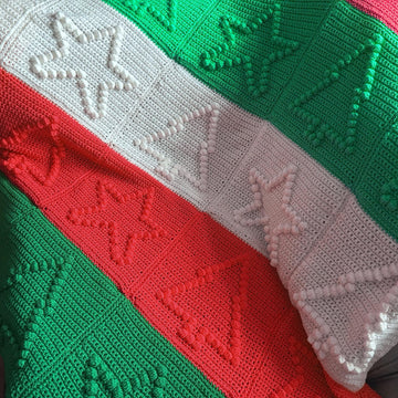 Crochet Christmas Tree Star Blanket
