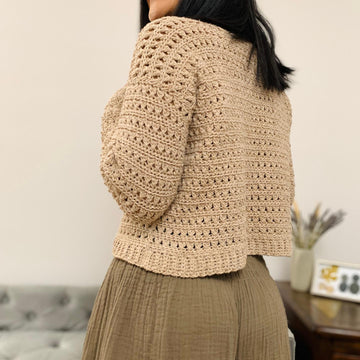 Crisscross stitch sweater