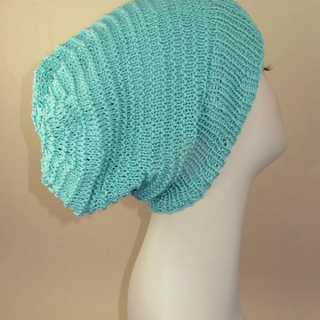 Simple Stripey Spring Slouch Hat