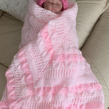 PINK BAMBINO baby shawl/blanket