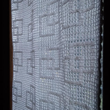 Lace Curtain crossed squares