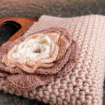 Shades of beige flower bag