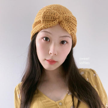 Easy Ribbed Turban with Bow