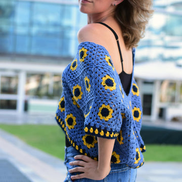 Adele crochet top cardigan