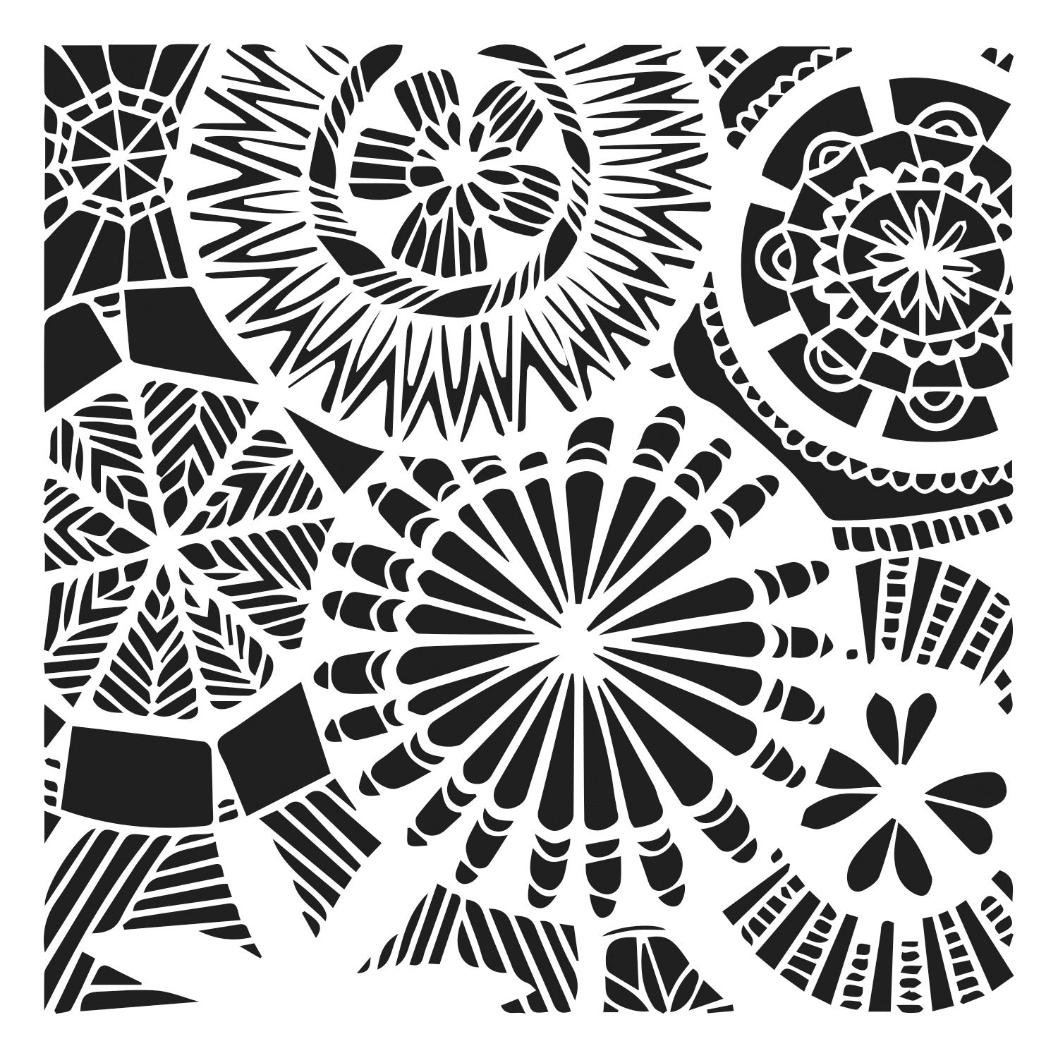 The Crafter's Workshop Crafter's Workshop Template 6"X6" - Floral Spectacle