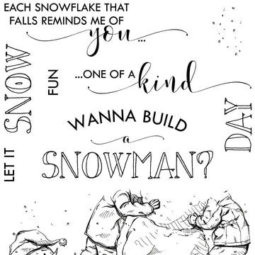 Colorado Craft Company Clear Stamps 4"X6" - Build A Snowman-Lovely Legs