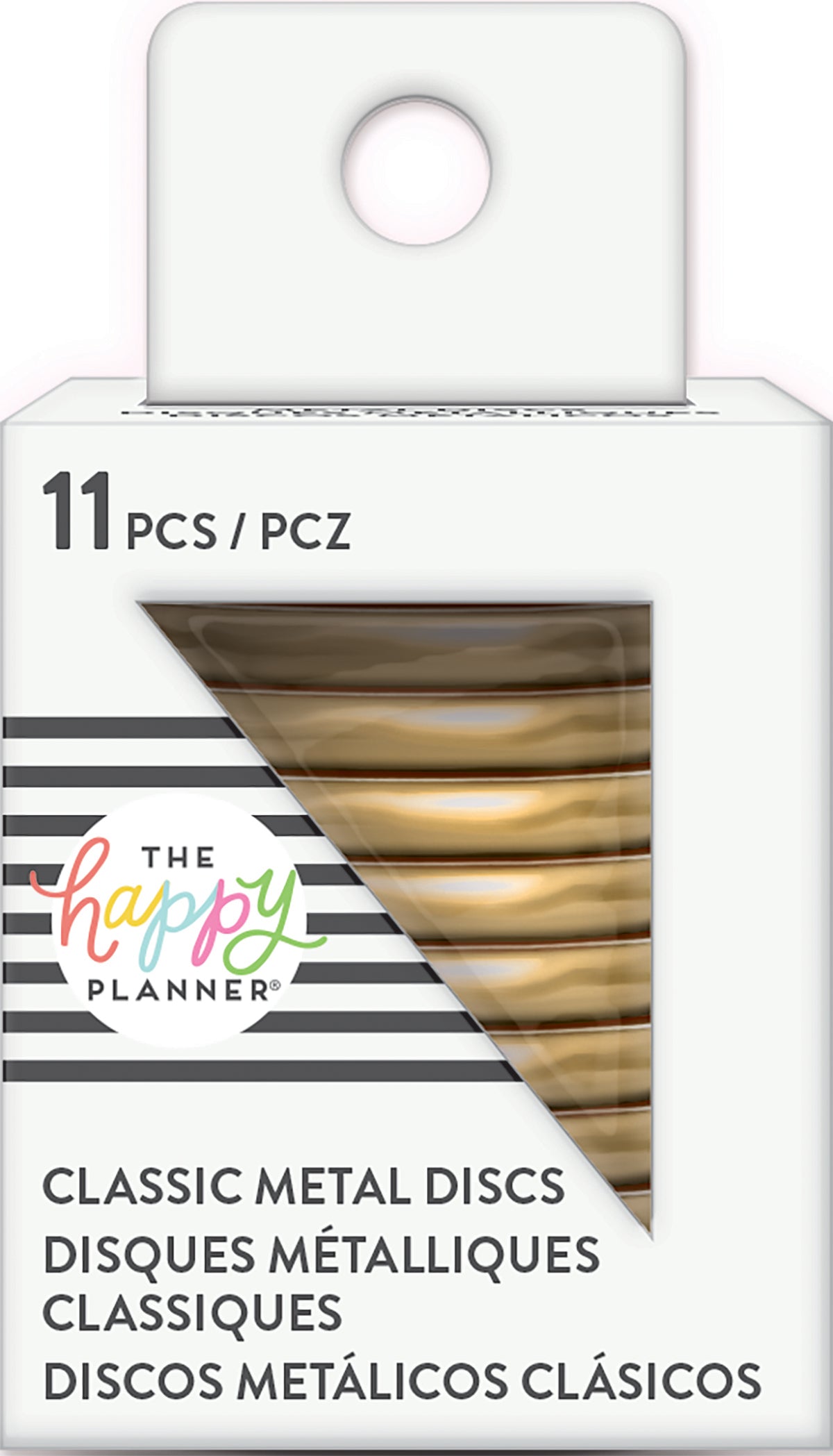 The Happy Planner Medium Metal Expander Discs 11/Pkg - Gold