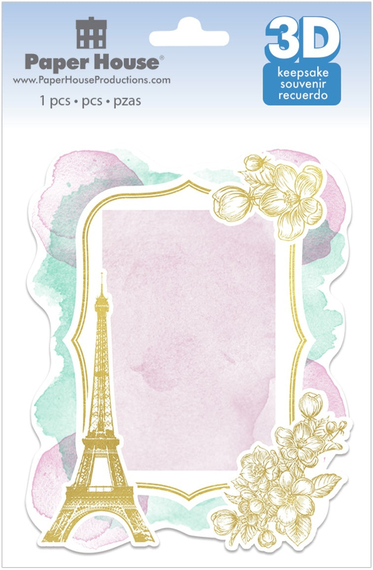 Paper House 3D Stickers 4.5"X7.5" - Paris Keepsake