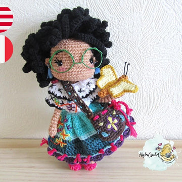 Doll crochet pattern tutorial Mirabel amigurumi