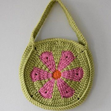 Crochet mini flower bag