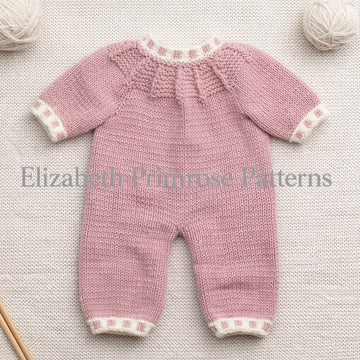 Little Blocks Doll Bodysuit & Hat DK Knitting Pattern P103 | Elizabeth Primrose Patterns