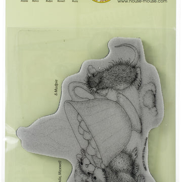 Stampendous House Mouse Cling Stamp - Sharing A Sip