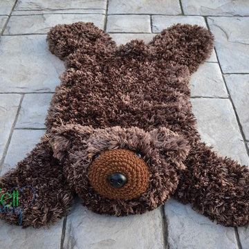 Faux Bear Skin Nursery Rug