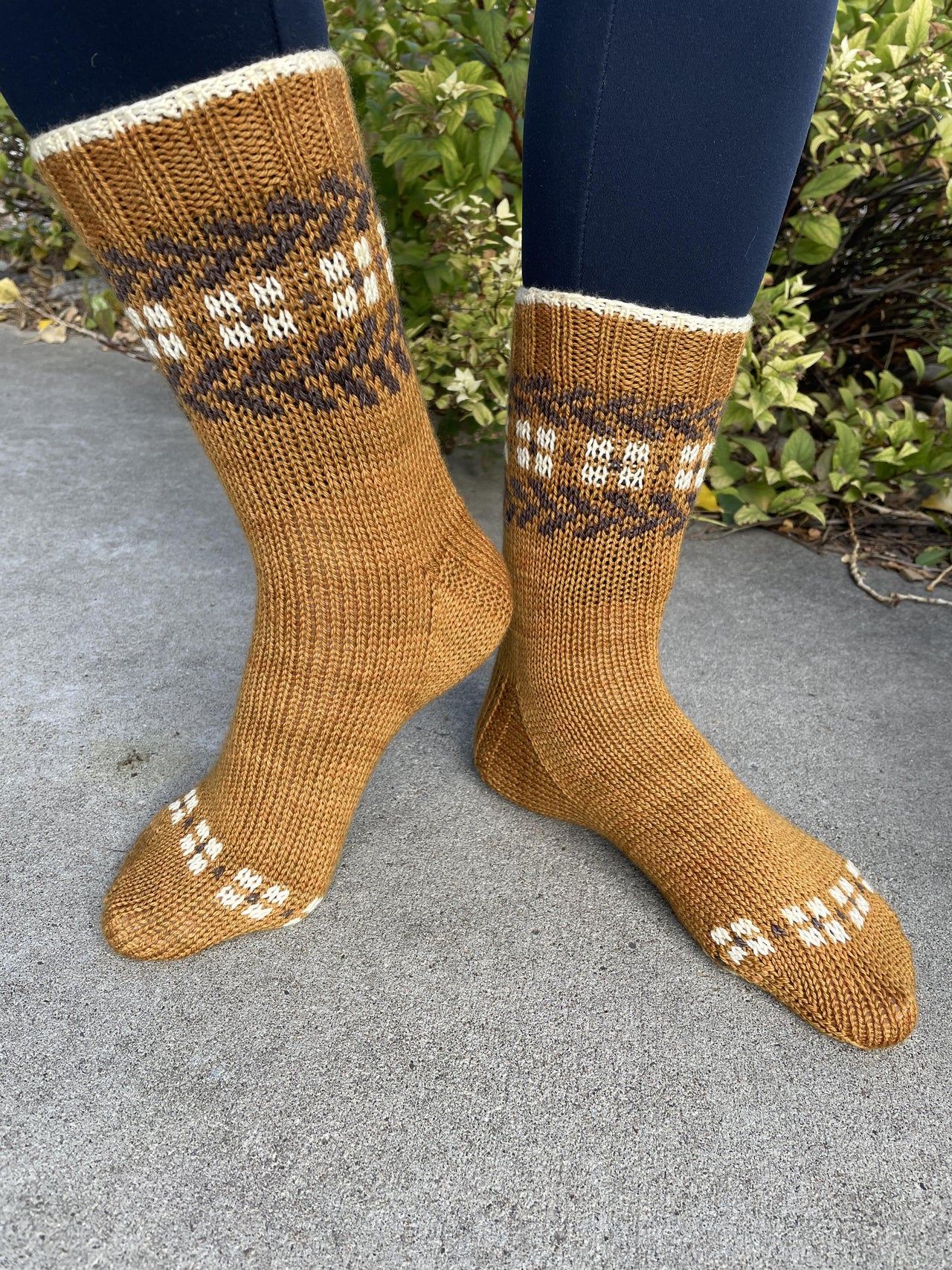 Flowers in Fall Socks