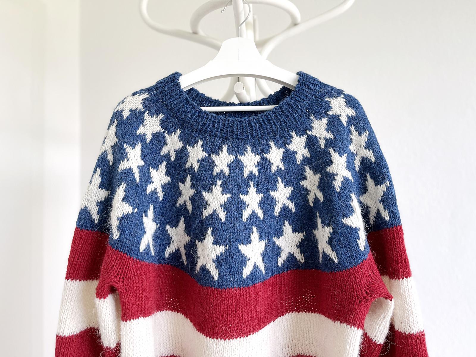US Flag Icelandic Lopapeysa Sweater